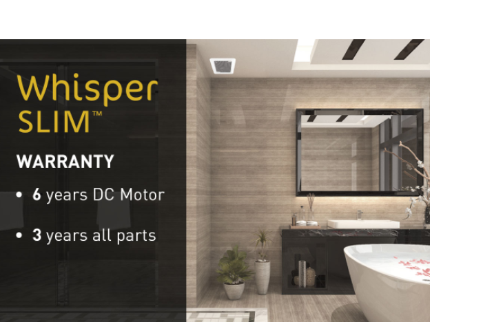 Whisper Slim™ Low-Profile Ventilation Fan, 100 CFM